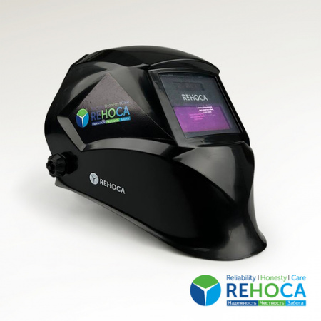 Маска сварочная REHOCA PRO ф5  Хамелеон 93х43 мм, DIN 4/9-13 (внеш.регул.) в коробке