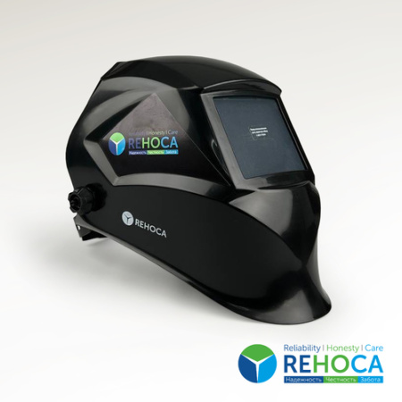 Маска сварочная REHOCA ф0 стекло 110х90 мм, коробка