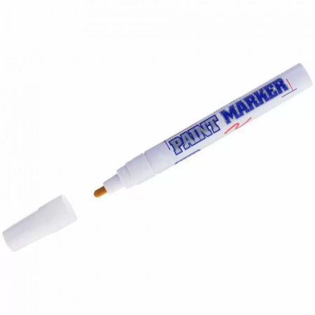 Маркер-краска White PM-05 белая, ширина линии 4мм MunHwa (коробка 12 шт.)